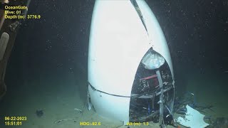 Titan Footage Shows Submersible 990 Feet From Titanic [upl. by Nnylsoj]