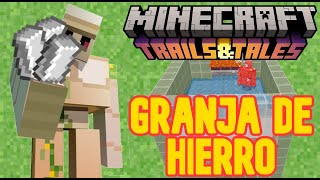 como hacer una GRANJA DE HIERRO MINECRAFT BEDROCK 121 [upl. by Lletnahc]