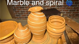 Making mini marble and spiral pots [upl. by Orat]