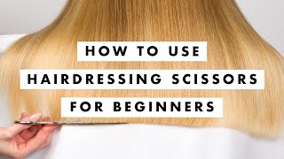 How to Cut Hair For Beginners  How to Hold and Use Hairdressing Scissors  MIG Training [upl. by Analle557]