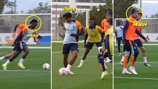 Vinicius Mbappé Endrick et Arda Guler motivé plus que jamais a lentraînement du Real Madrid [upl. by Otes]