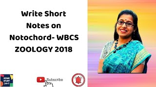 Write Short Notes on Notochord WBCS ZOOLOGY 2018I PAPER 1GrpBQ3aIEnglish amp Bengali Lecture Guide [upl. by Joannes]