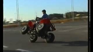 Honda 250cc ATV Quad in the Portugal road playground  First videos [upl. by Ilecara402]