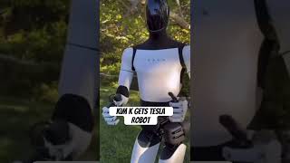 Kim Kardashian gets Tesla robot ￼ [upl. by Merta]