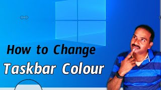 How to change taskbar color windows 10 in Telugu [upl. by Laubin227]