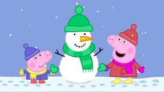 Peppa Pig Official Channel  Snow  Cartoons For Kids  Peppa Pig Toys [upl. by Holbrooke]