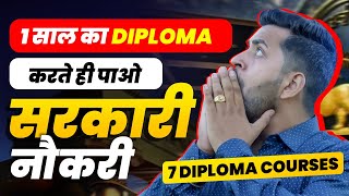 Top Diploma for Government jobs  Get Govt jobs after these Diploma  best Diploma after 12th [upl. by Dionis]