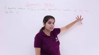 Class 12th – Overview of Symmetric Matrix  Matrices  Tutorials Point [upl. by Nylessej]