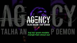 Agency  Talha Anjum  Rap Demon song Lyrics [upl. by Eeraj]