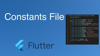 115 Flutter  How to  Constant File flutter flutterdeveloper [upl. by Legnalos]