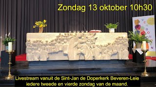 Zondag 13 oktober om 1030 u eucharistieviering vanuit de SintJan De Doperkerk te BeverenLeie [upl. by Doownel547]