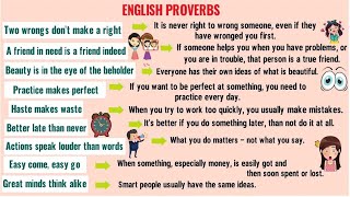 30 Common Proverbs in English [upl. by Sirk360]