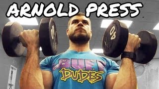 Arnold Press  Shoulder Exercise  Proper Form Tutorial [upl. by Alathia]