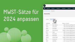 Neuer Mehrwertsteuersatz 2024 in bexio anpassen  bexio Support [upl. by Ostap]