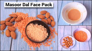 Masoor Dal Face Pack  Skin whitening and Brightening Face Pack with Masoor Dal [upl. by Dode]