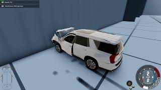 Full Overlap Crash Test MidsizeLarge SUV BEAMNG DRIVE [upl. by Eilloh]