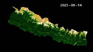 NDVI Times Series Animation in Google Earth Engine Nepal [upl. by Arliene]