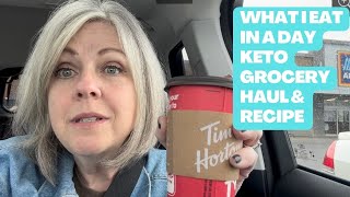 What I Eat In A Day Keto  Keto Grocery Haul  Bonus Keto Cracker Recipe [upl. by Dalis]