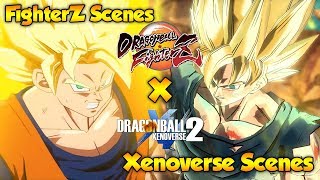 FighterZ Dramatic Scenes vs Xenoverse 2 Story Scenes [upl. by Drewett]