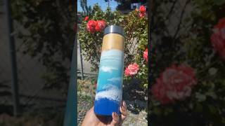 Beach Themed Wooden Resin Water Bottle 17 oz [upl. by Filmer]