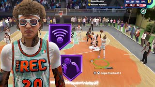 This 64 3PT SHOT HUNTER BUILD IS A NIGHTMARE IN THE REC CENTER 2K24 [upl. by Enyrhtak]