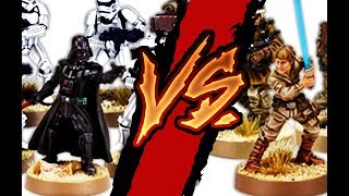 How To Play Star Wars Legion Full Demo Game Luke VS Vader [upl. by Attej]