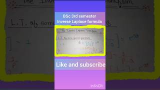 Inverse Laplace formula bsc 3rd semester maths rap bscmaths formula [upl. by Keven]