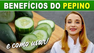 Benefícios do PEPINO para Perder Peso e Ter Mais Saúde Como Usar e Dicas [upl. by Binette945]