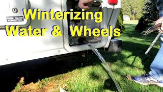 Winterizing my Camper Trailer water wheel bearings and Frig in my Aliner Popup [upl. by Amann]