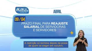 Calendário Eleitoral Reajuste de servidoras e servidores [upl. by Sherr672]