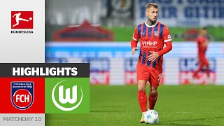 Important 3 Points  1 FC Heidenheim 1846  VfL Wolfsburg 13  Highlights  MD 10 – Bundesliga [upl. by Asilad]