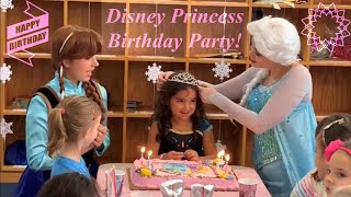 Elsas Birthday  Elsa amp Anna toddlers have fun  guest friends  gifts  cake party [upl. by Donovan]