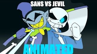 SANS VS JEVIL UNDERTALE VS DELTARUNE ANIMATION Fandub Español [upl. by Arny]