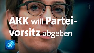 Sondersendung KrampKarrenbauer will CDUVorsitz abgeben [upl. by Hibbs]