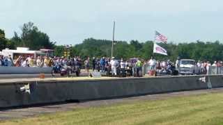 Meltdown Drags 2B Bob Huberty racing a Chevy powered Altered [upl. by Chernow510]