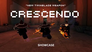 NEW Twin Blade Weapon Crescendo How to Obtain  Showcase  Deepwoken [upl. by Ayekin]