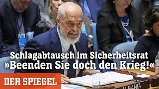 Schlagabtausch im UnoSicherheitsrat »Beenden Sie doch den Krieg«  DER SPIEGEL [upl. by Nibroc379]