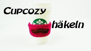 Cup cozy HÄKELN  perfekt für jeden Becher  sehr vielfältig  Häkelideen [upl. by Neyut]