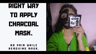 RIGHT WAY TO USE CHARCOAL PEEL OFF MASK FOR BEST RESULTS REVIEW AND DEMO ANITA DHIMAN [upl. by Ahseuqal741]