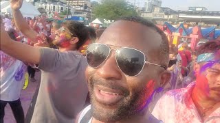 Pattaya Beach Holi Festival and Walking Street in Thailand [upl. by Saum]