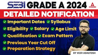 SEBI Grade A 2024 Notification  SEBI Grade A Salary Syllabus Exam Pattern amp Preparation [upl. by Ennairek]