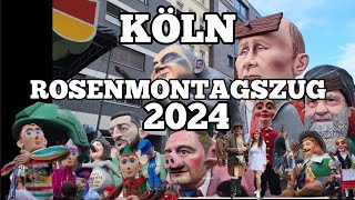 ROSENMONTAGSZUG in KÖLN 2024 [upl. by Ettenawtna603]