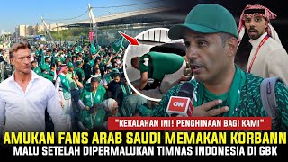 KECEWA DIPERMALUKAN DI GBK Kebrut4lan Suporter Arab Saudi Memakan K0rban • Momen Diks kegirangan [upl. by Millhon]