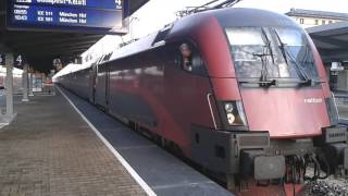 Railjet Departure at Augsburg with MEGA Taurus Sound [upl. by Pearl]