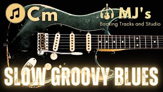 Medium Slow Groovy Blues in C minor  Guitar Backing Track [upl. by Chiaki36]