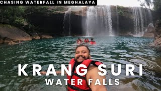 Chasing Waterfall In Meghalaya  Krang Suri Waterfalls  Zipline into the waterfall [upl. by Gayla794]