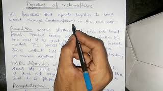 PROCESSES OF METAMORPHISM HINDI [upl. by Ahsuat281]