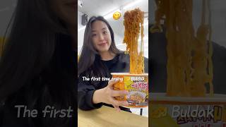 😋Its the first time for Koreans to eat cheese buldak🧀Its the best bulbak ramen🤩 [upl. by Mauralia282]