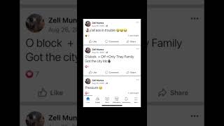 Zell Munna social media post after FBG Ducks death🤔 otf [upl. by Zennie]