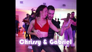 Chrissy Tasios x Gabriel  Ojitos Rojos  Bachata social dancing  Bachata Vibe 2024 [upl. by Hcahsem]